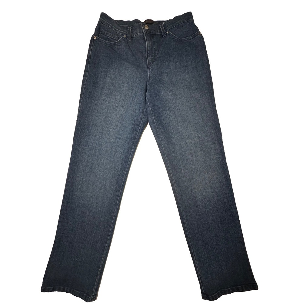 women's Gloria Vanderbilt Amanda Dark Wash Jeans Size 8 Short 27'‎ inseam